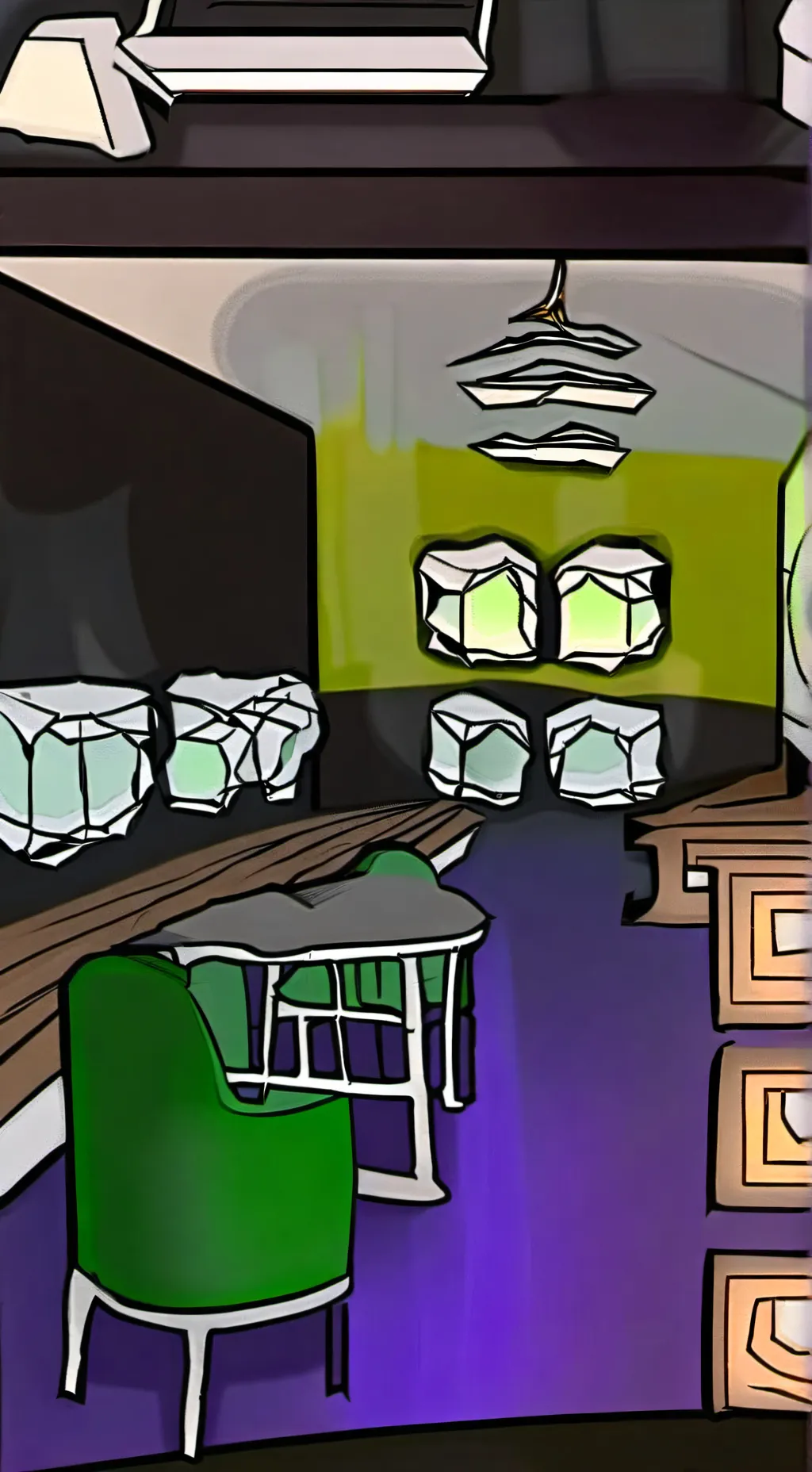 ai character: vee Shelly  background