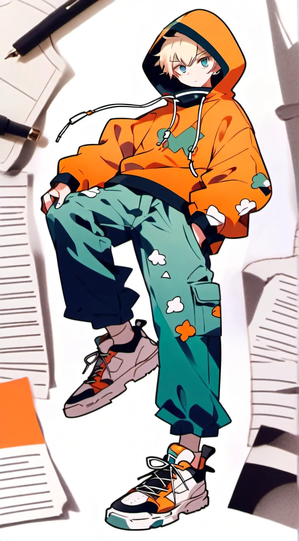 ai character: Wallabee Beatles background