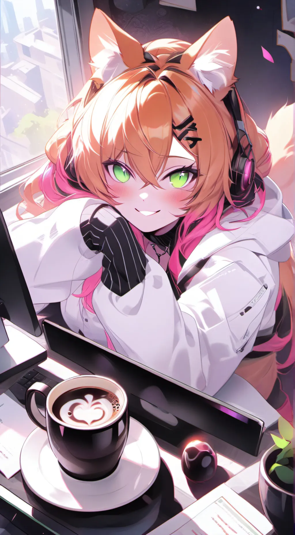 ai character: Pixel background
