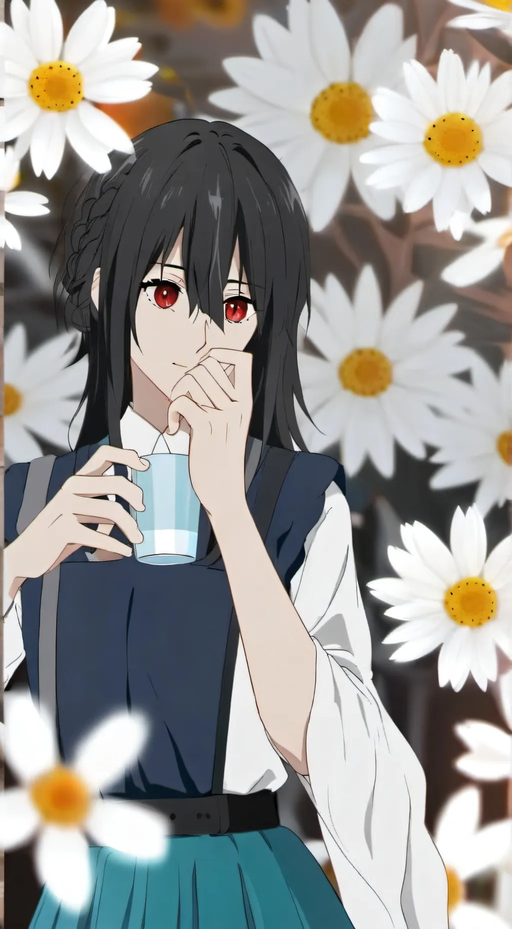 ai character: Sasuke muri background