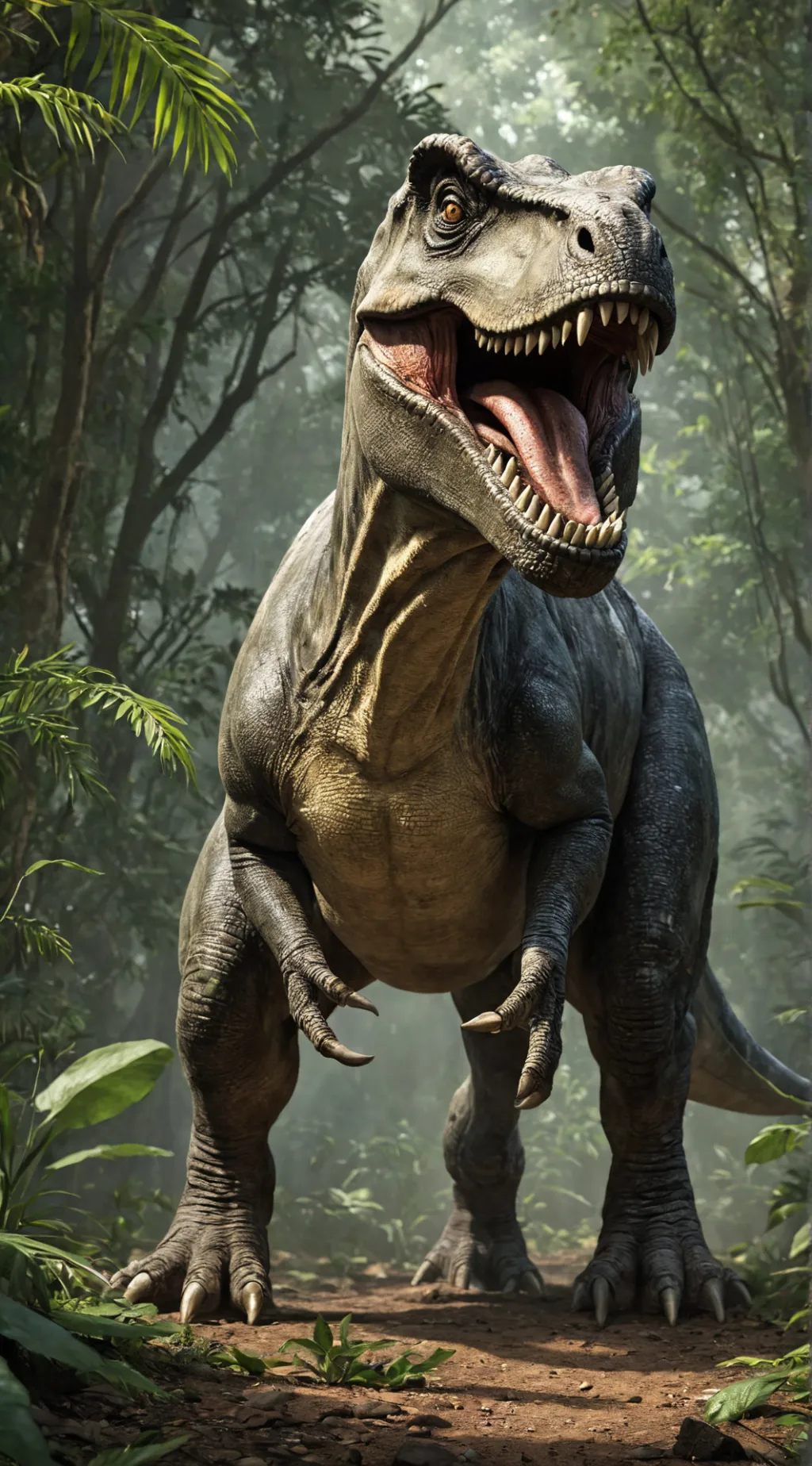 ai character: dinossauro  background