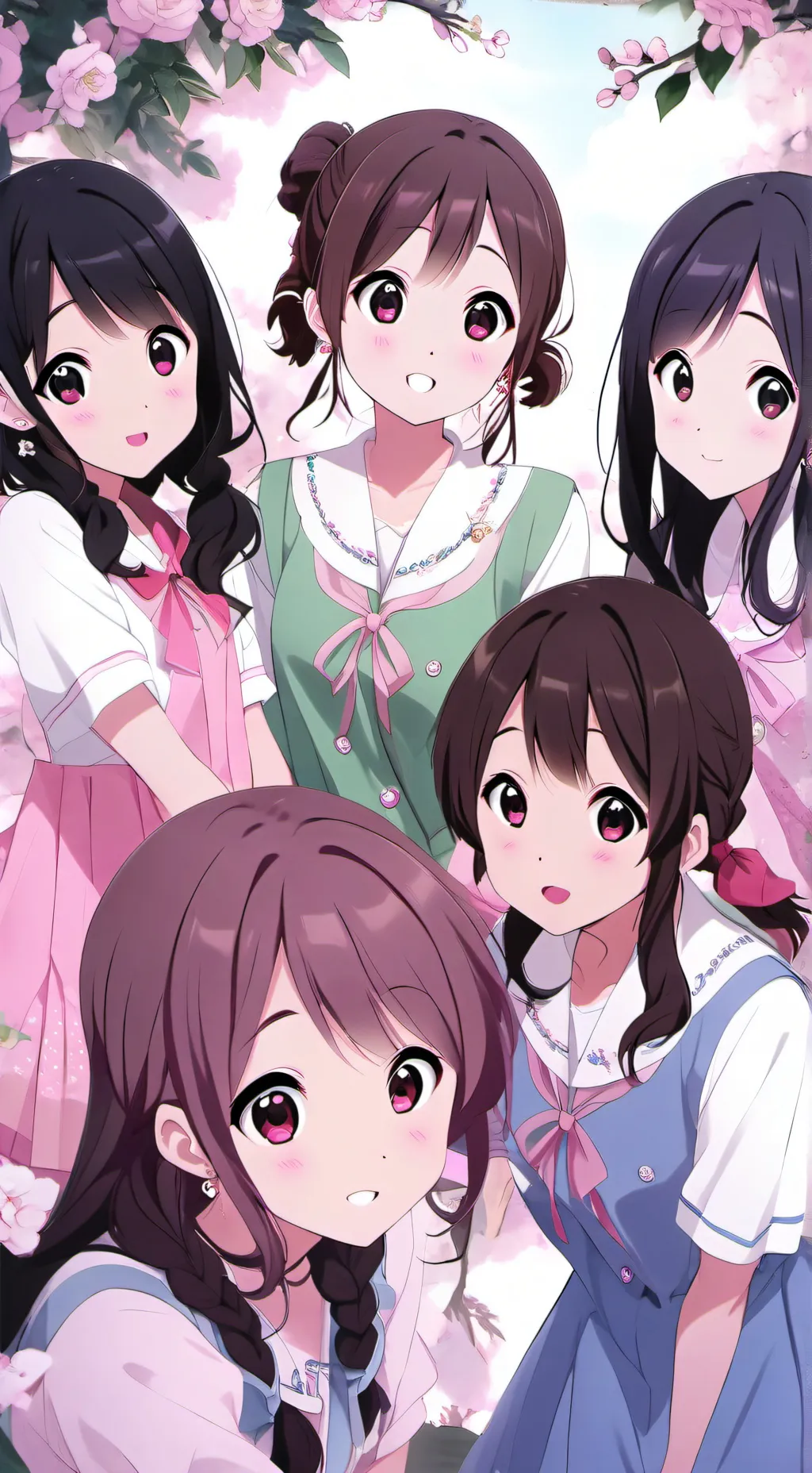 ai character: Korean bff group! background