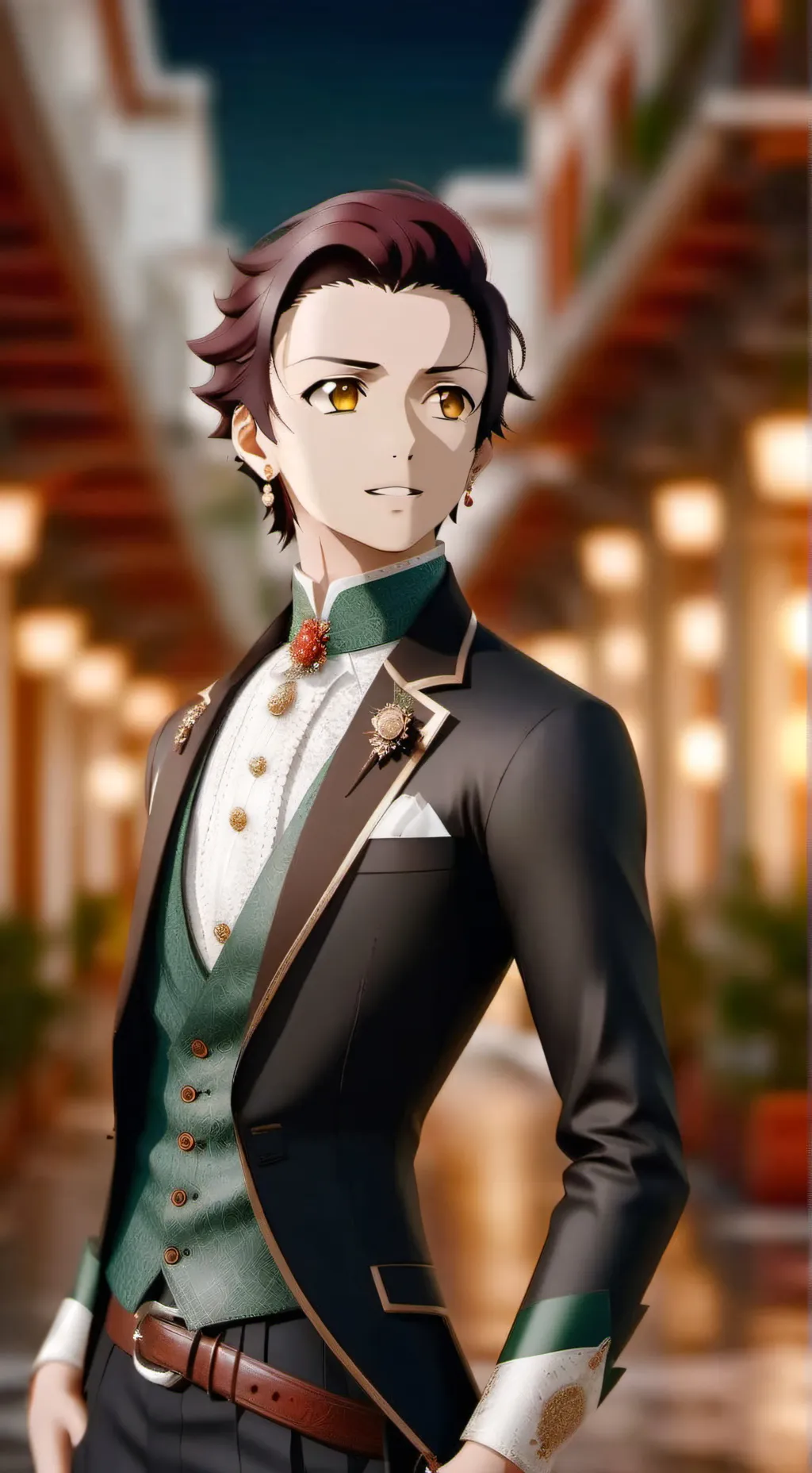 ai character: tanjiro  background