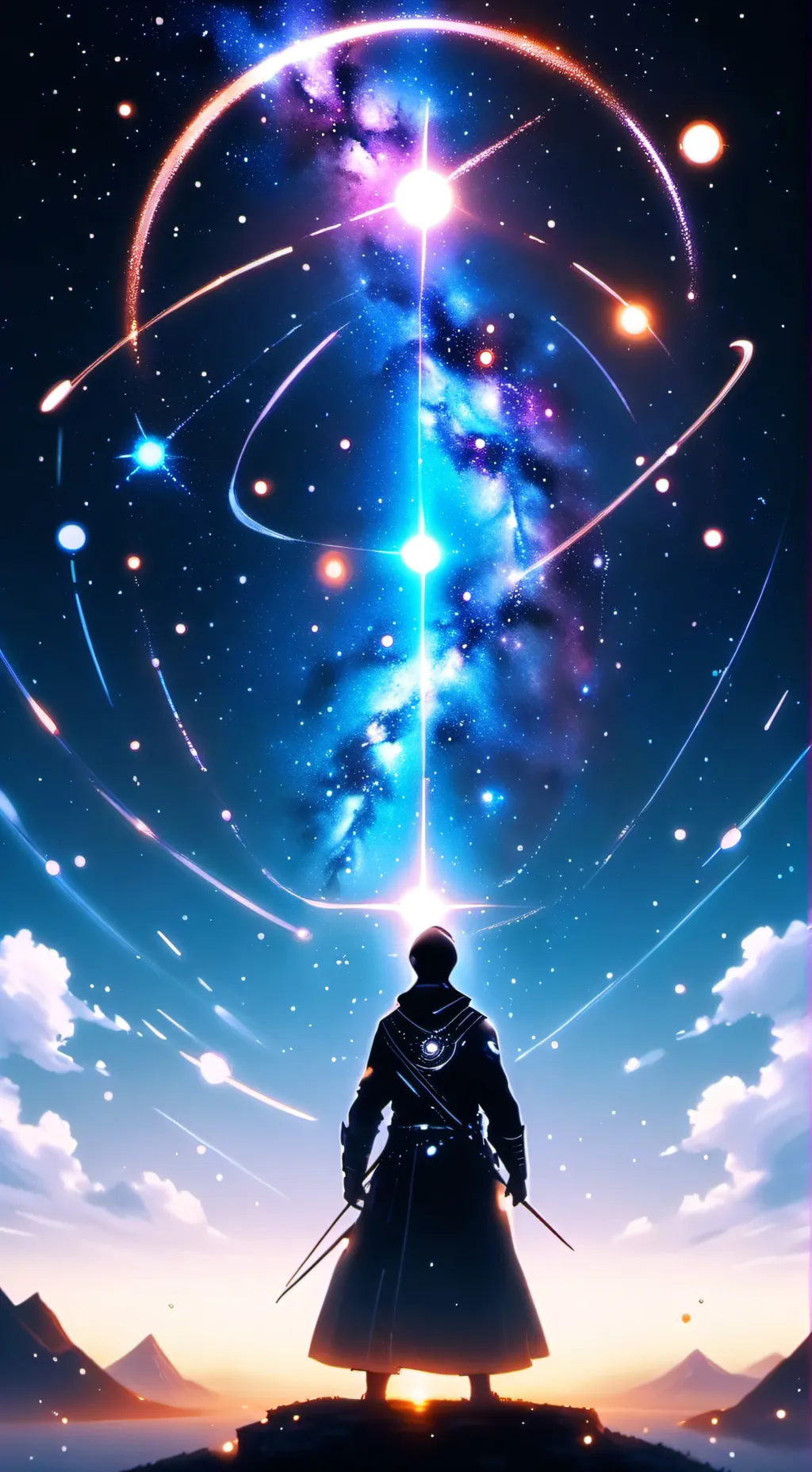 ai character: Celestial fruit background