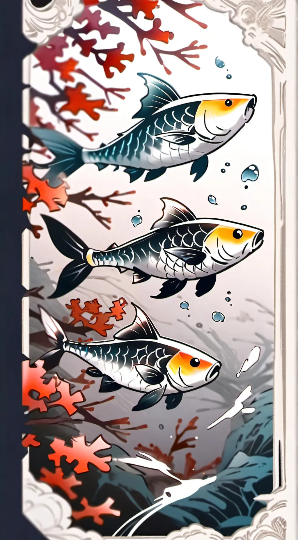 ai character: Fish background