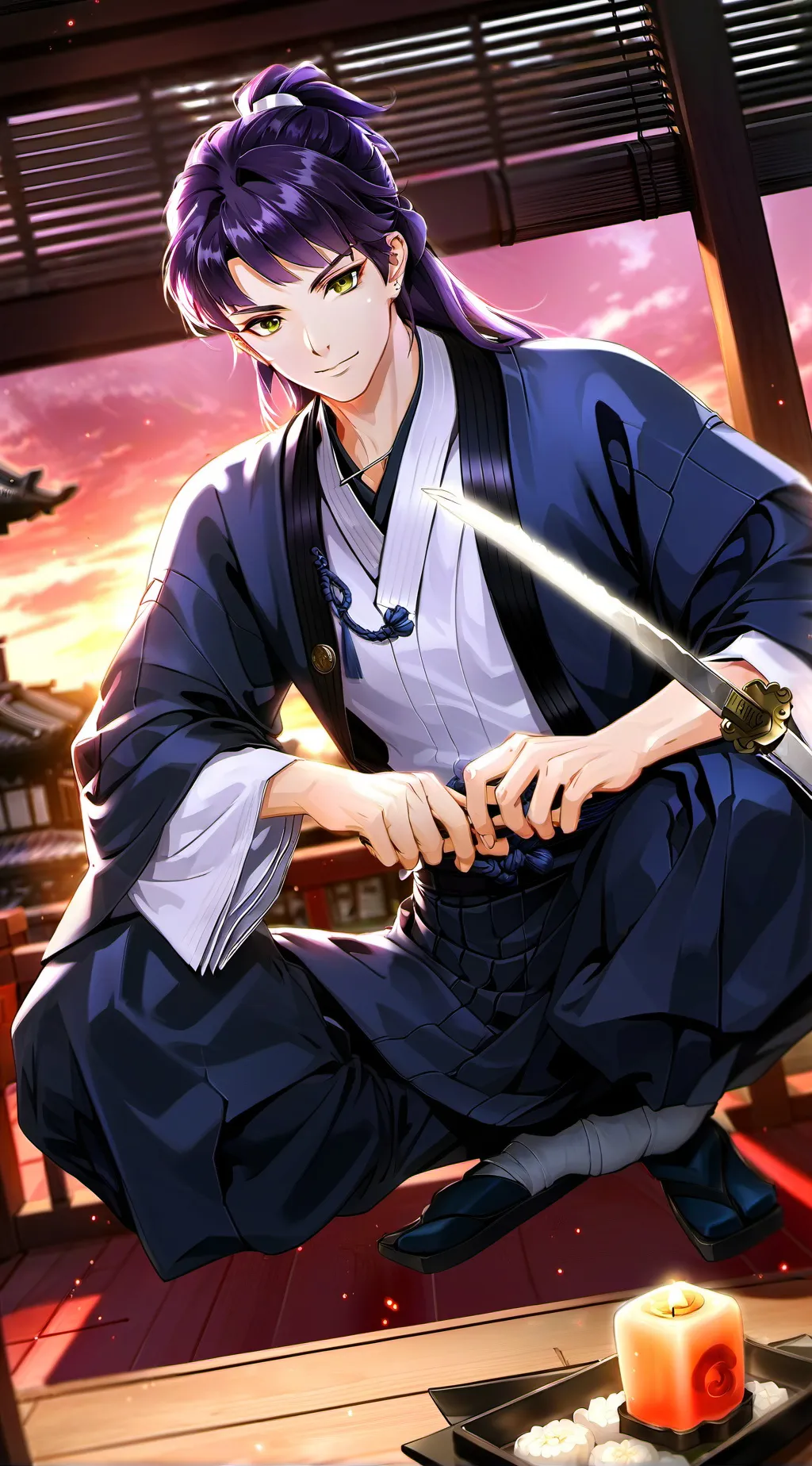 ai character: Kaoru background