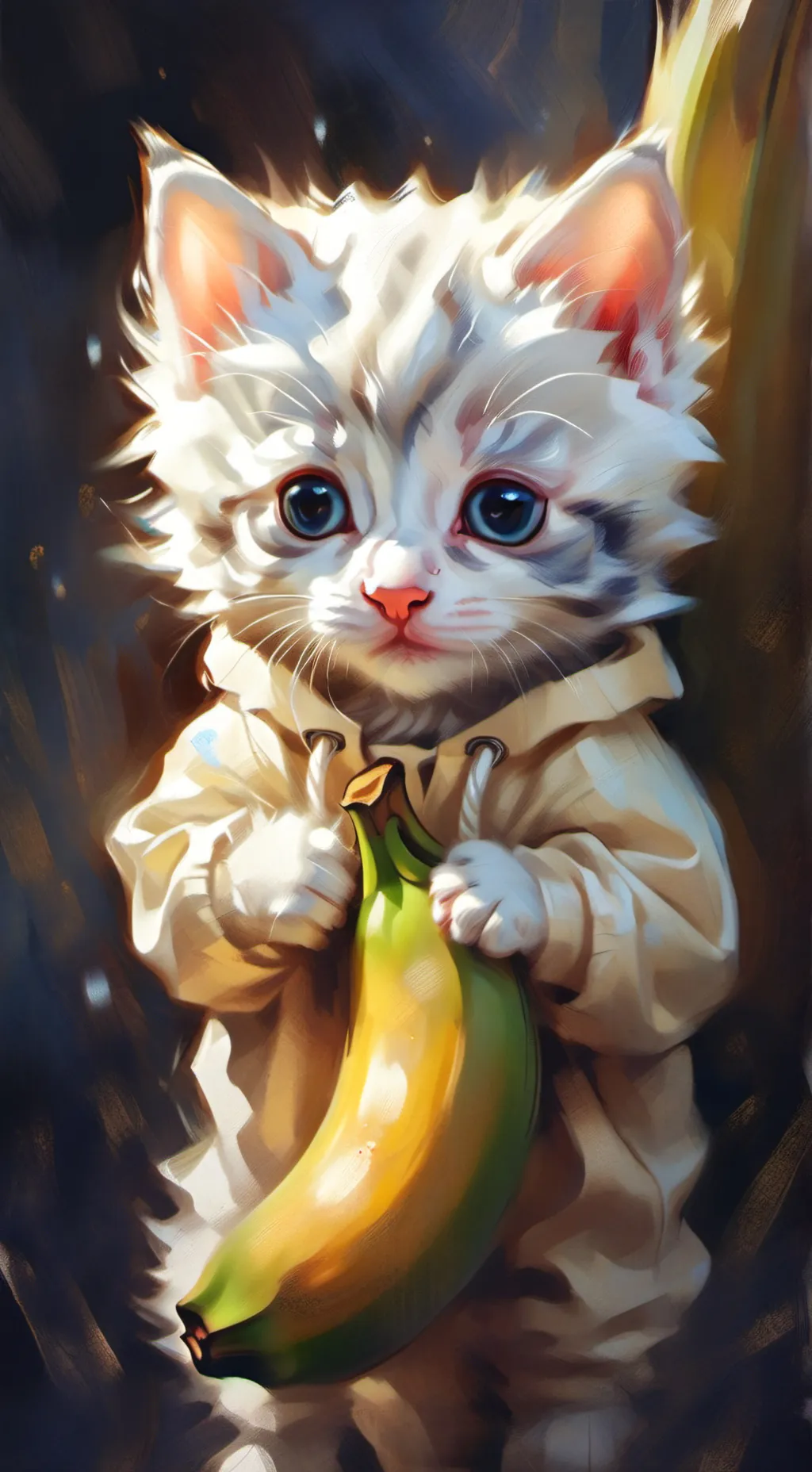 ai character: banna cat background