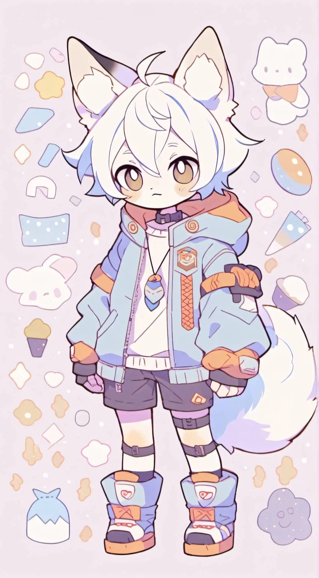 ai character: Foxil background