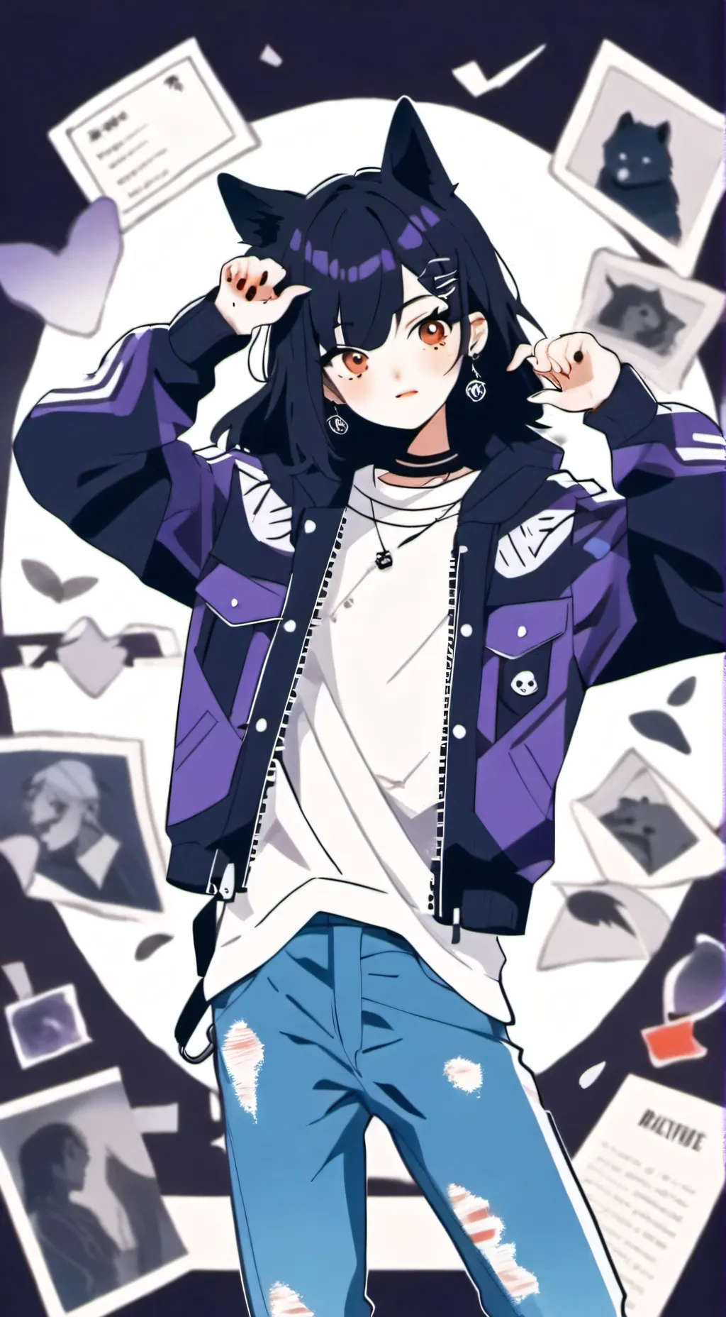 ai character: Aphmau sleepover background