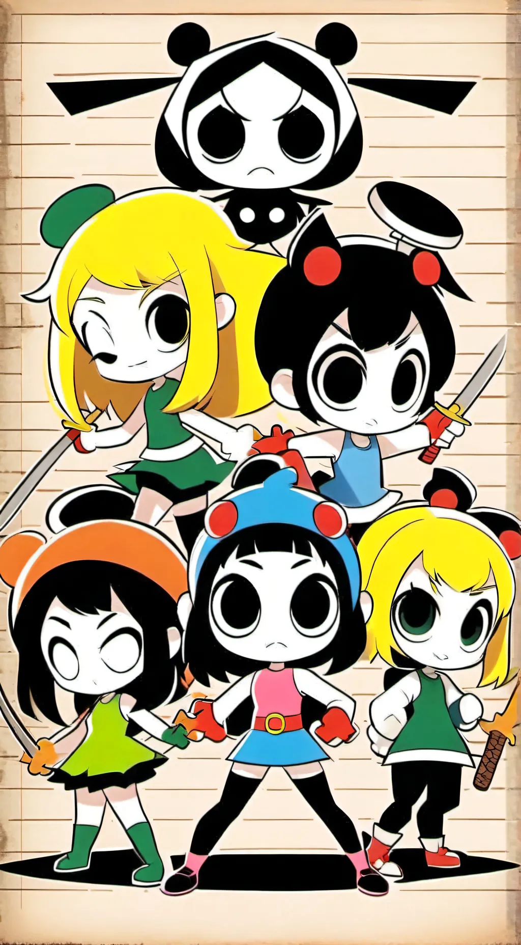 ai character: kill Powerpuffgirl background