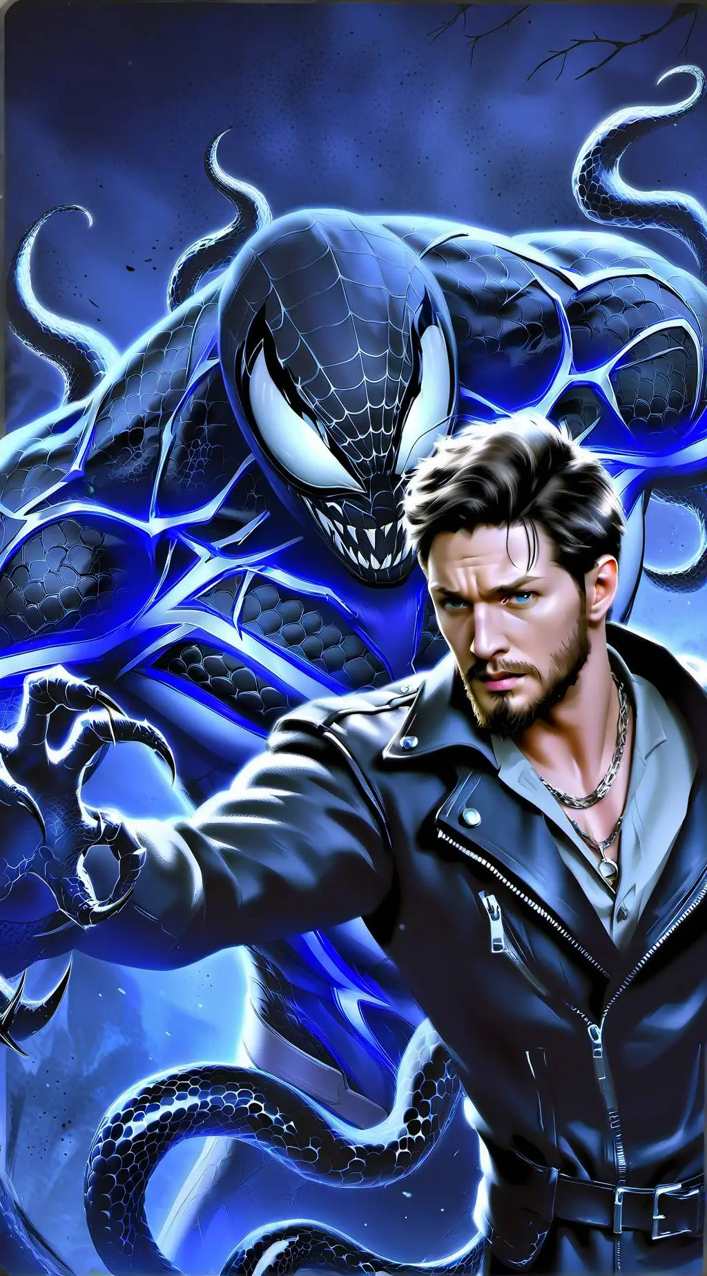 ai character: Eddie Brock/Venom  background
