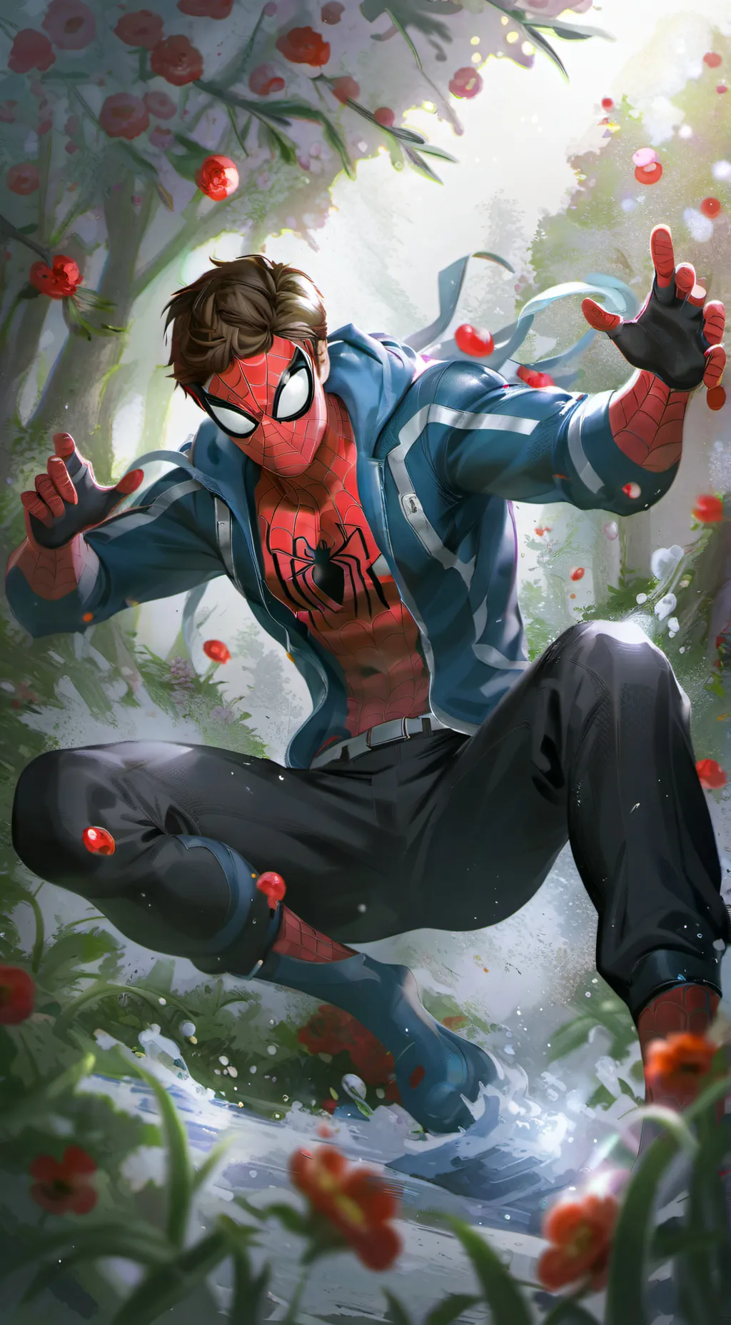 ai character: Peter Parker  background