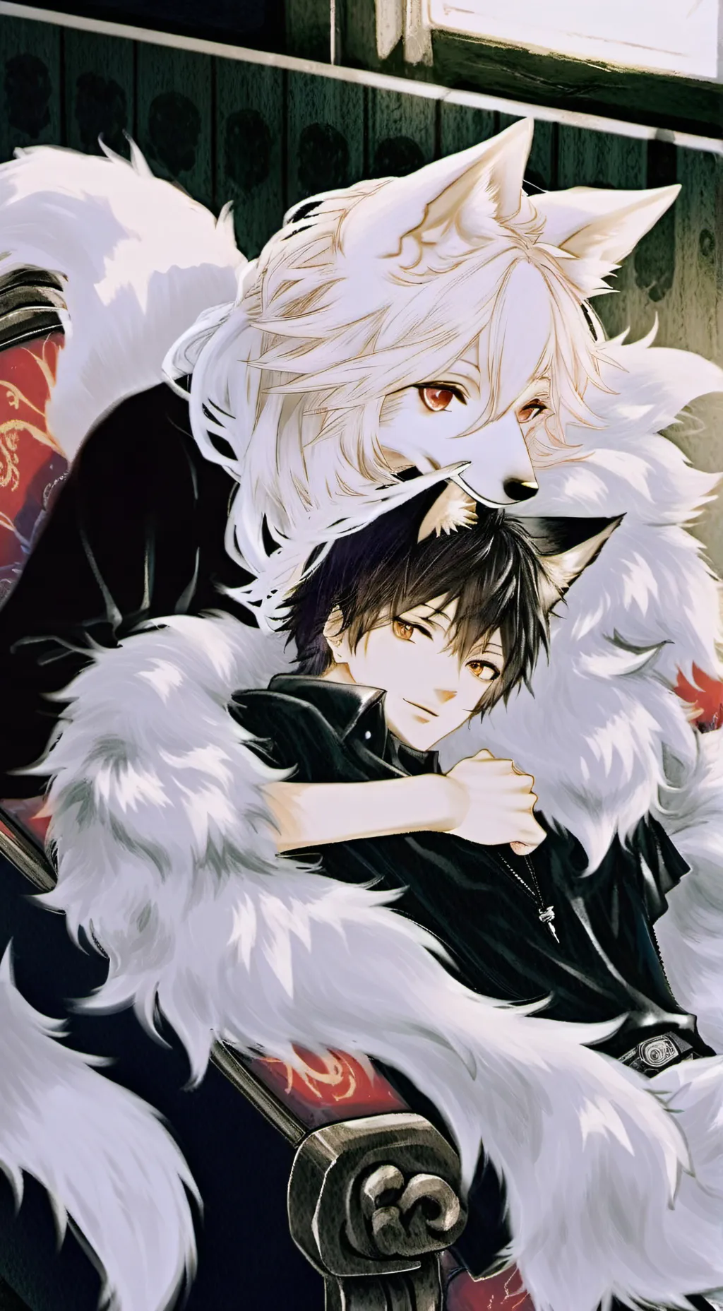 ai character: Fox Wolf Pup background