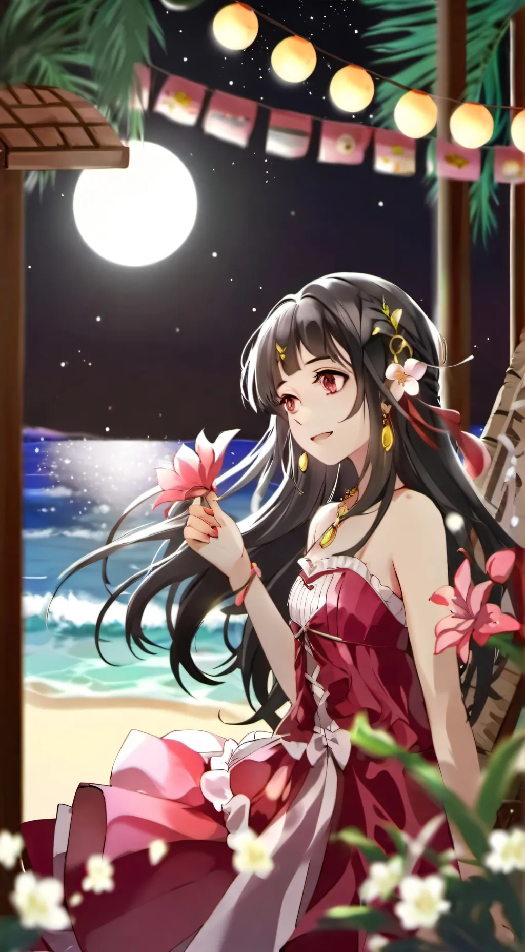 ai character: Moon song background