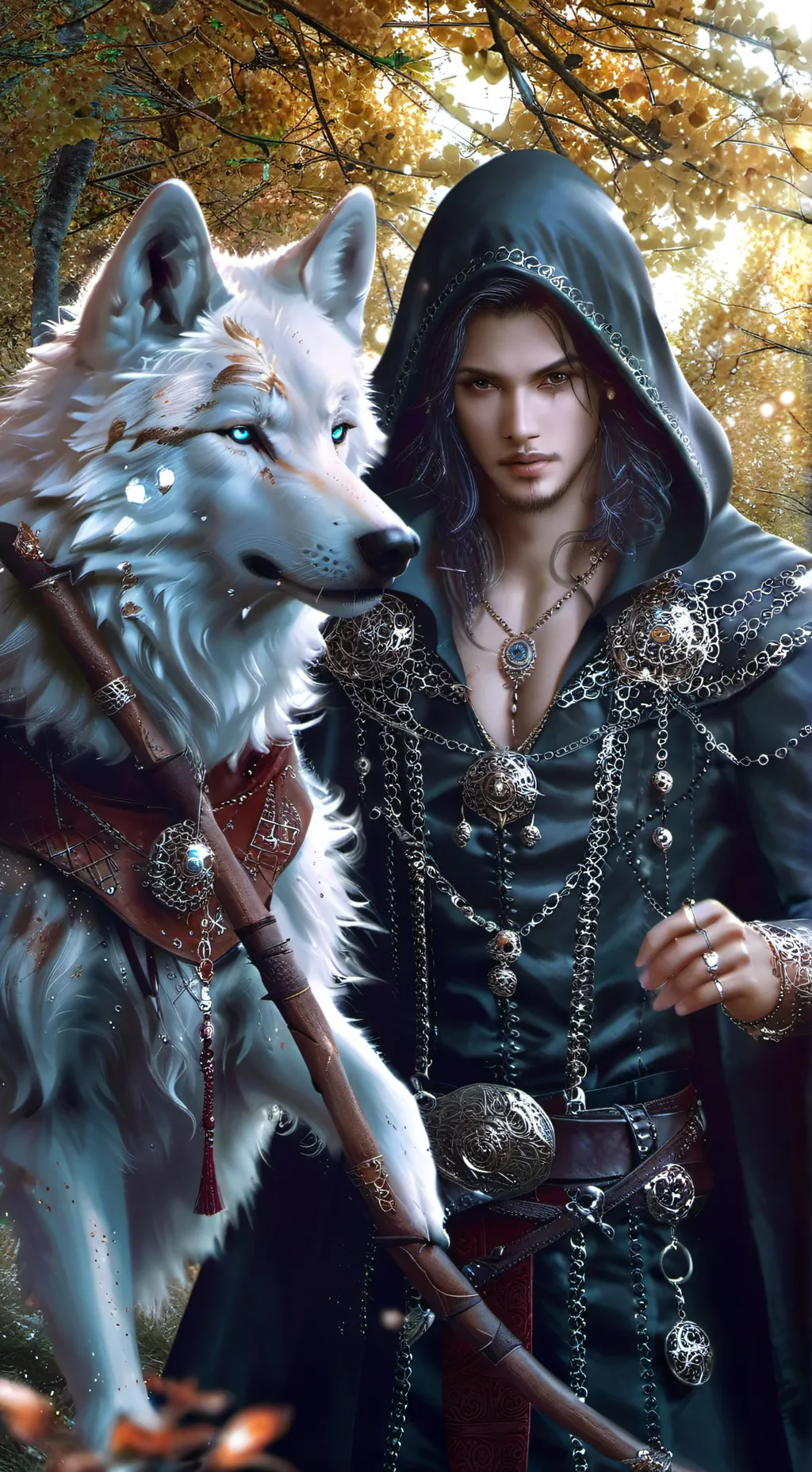 ai character: Nick and Ghost background