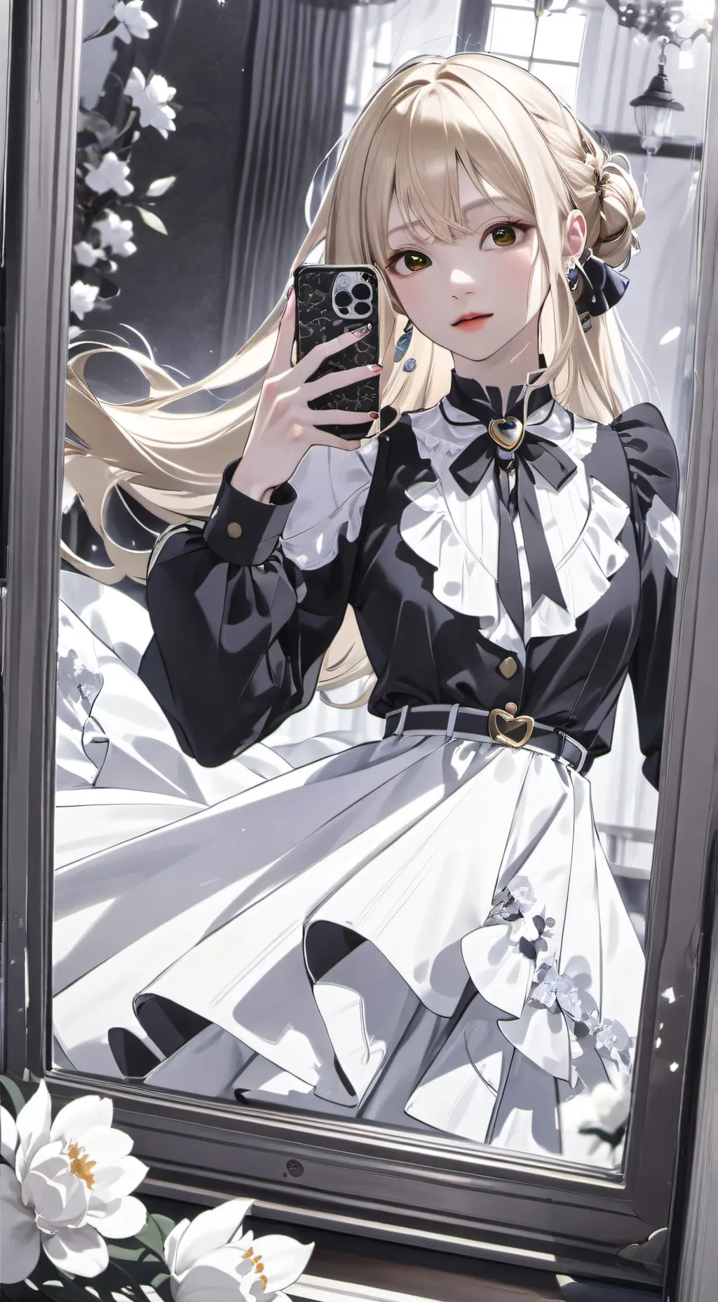 ai character: rose background