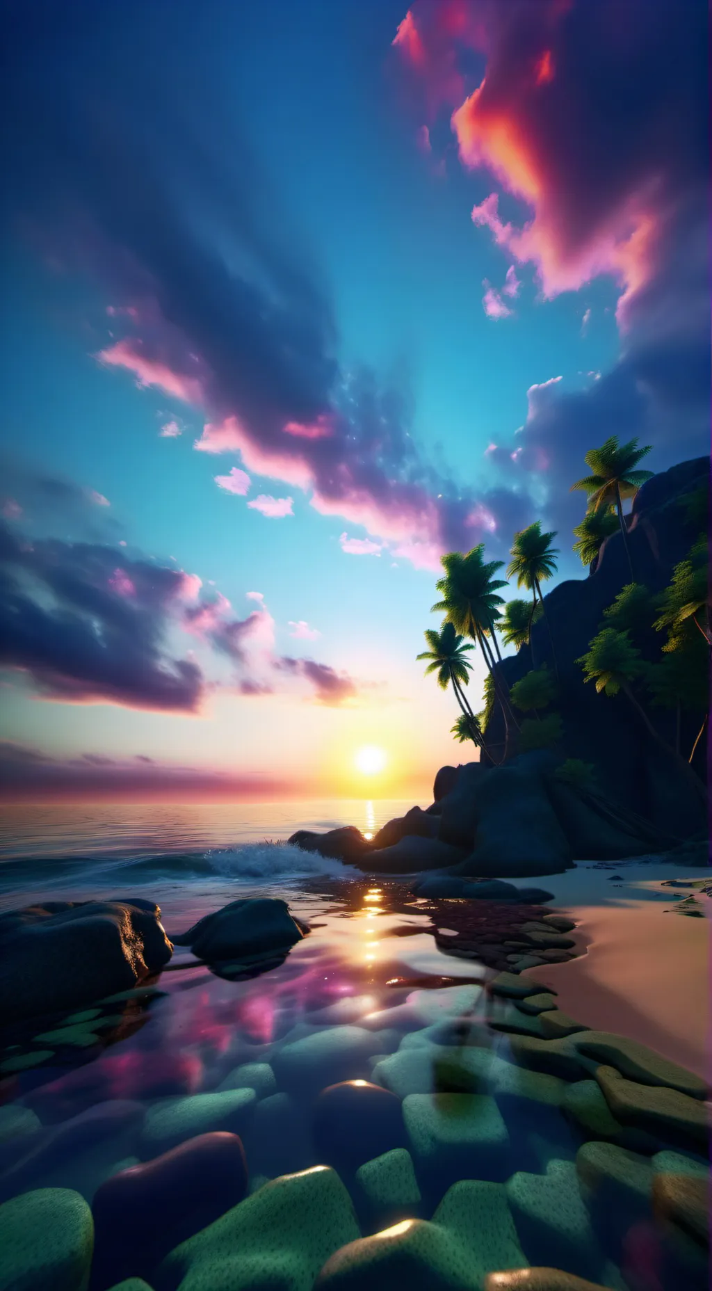 ai character: OBXX🎀🌊🌺 background