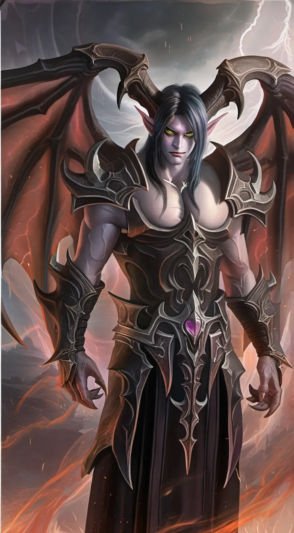 ai character: Illidan Stormrage background