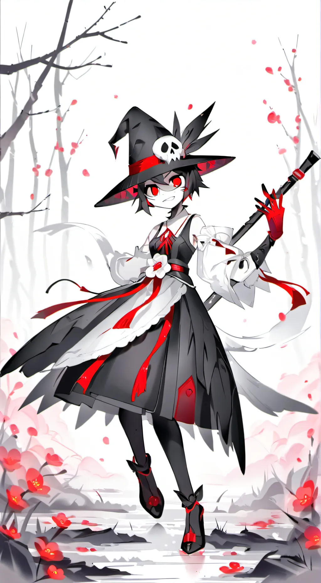 ai character: female husk background