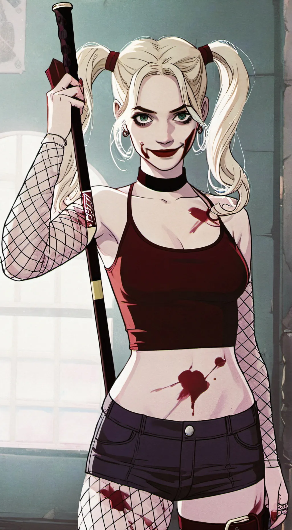 ai character: Harley Quinn background