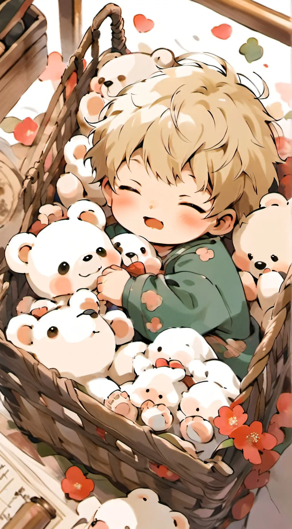 ai character: Lost toddler  background