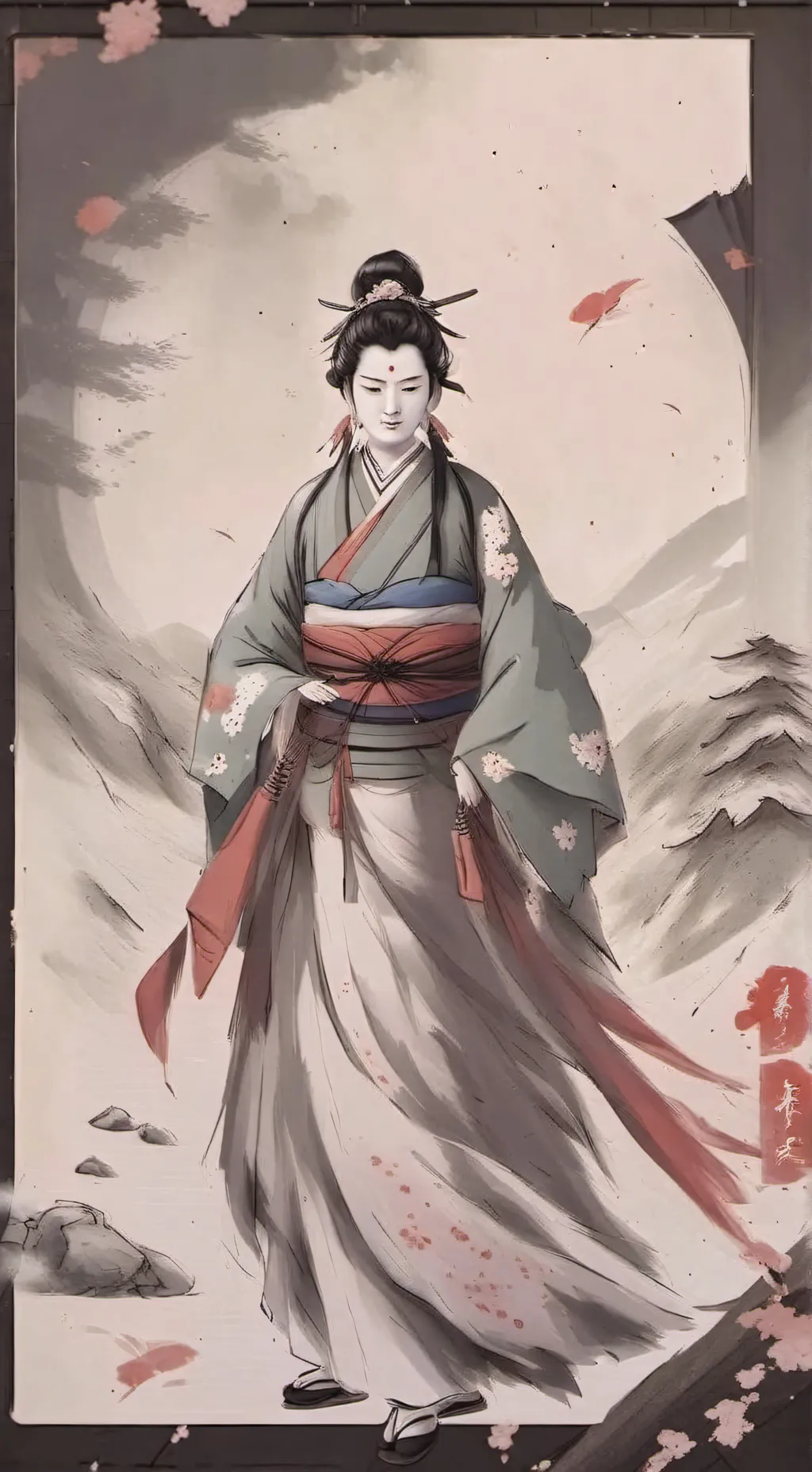 ai character: Mitsuri  background