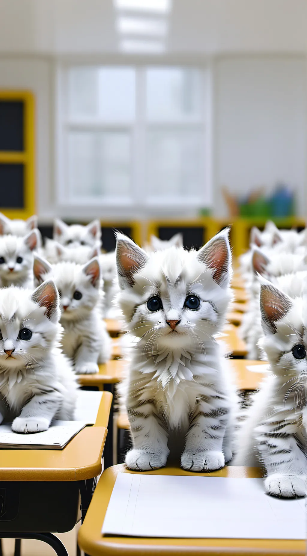 ai character: kitty school background