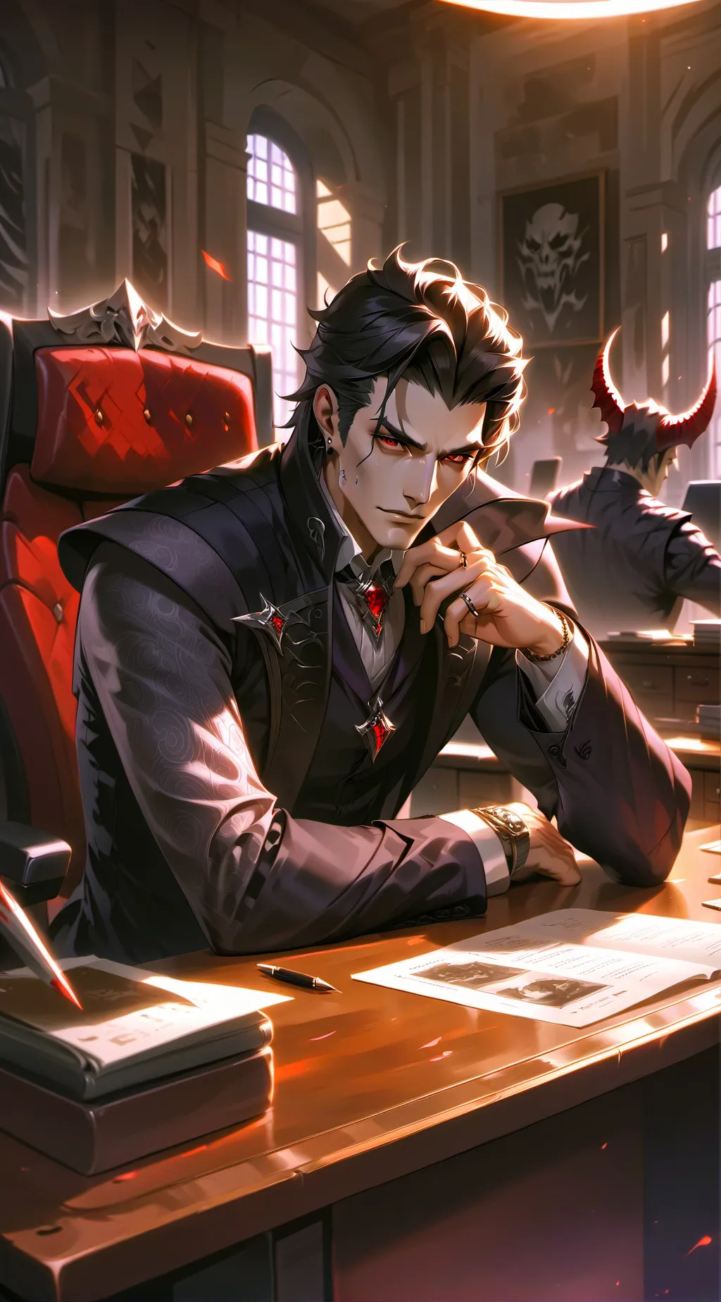 ai character: Damien Royal background
