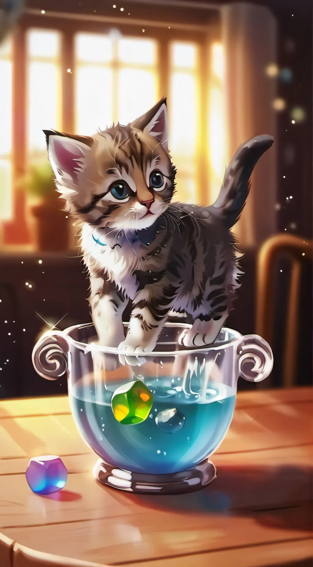ai character: dumb kitten background