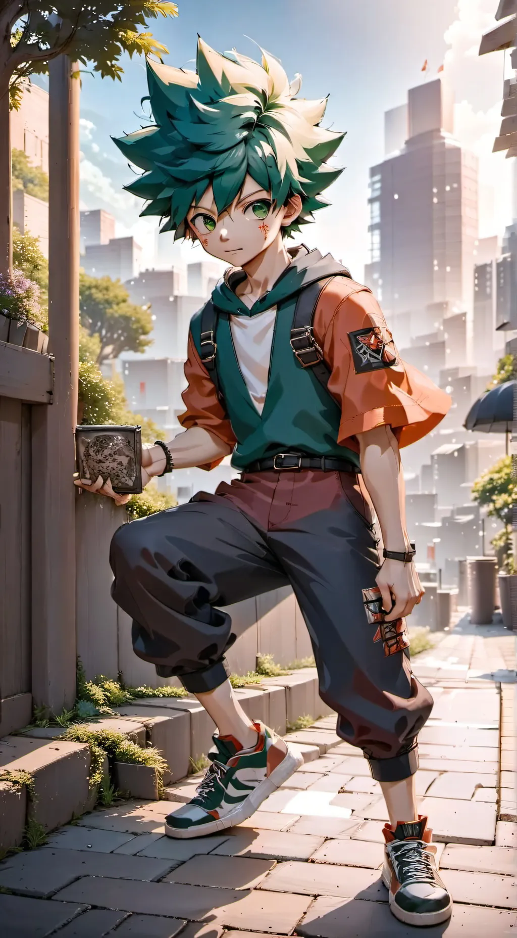 ai character: deku background
