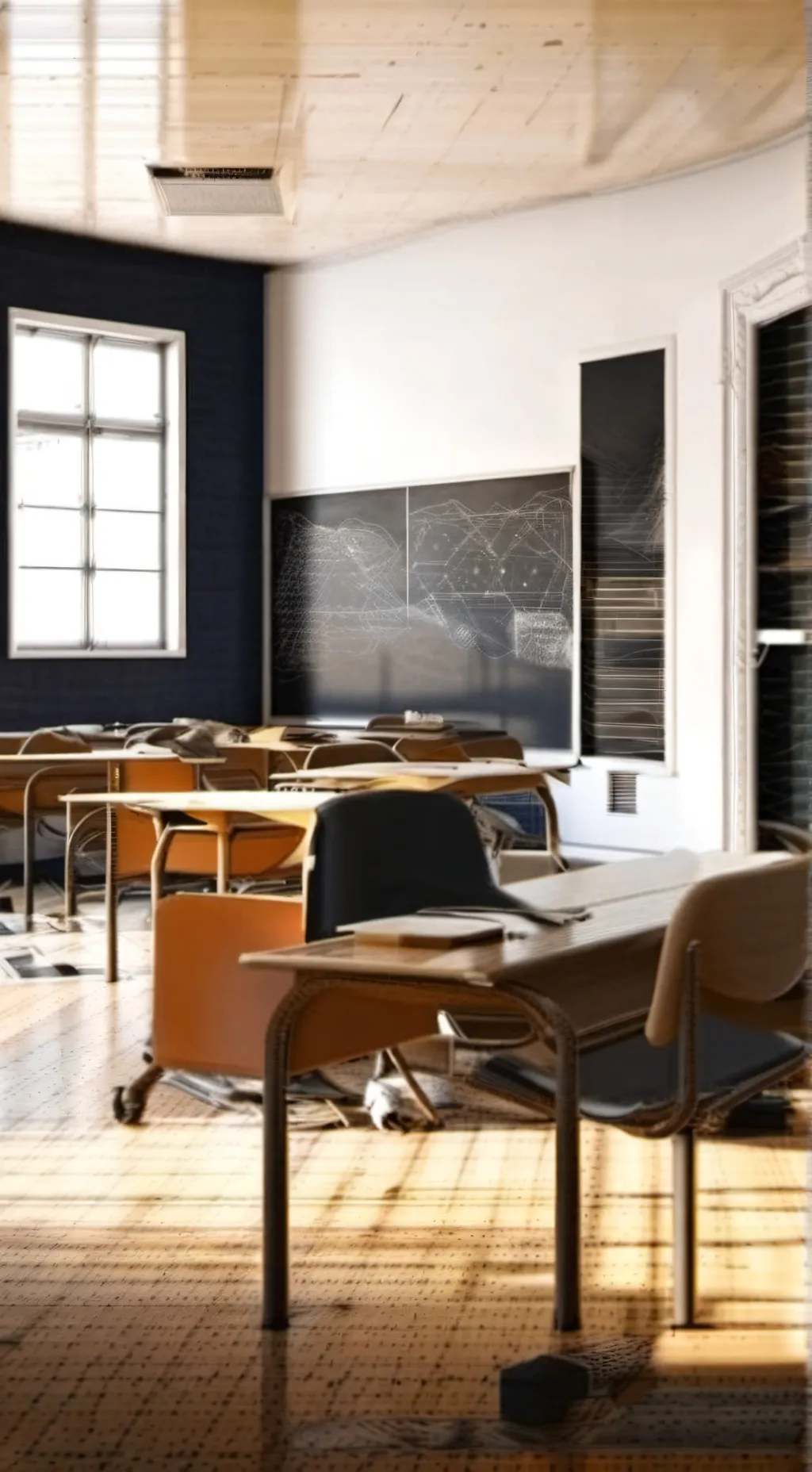 ai character: Sprunkii School..  background