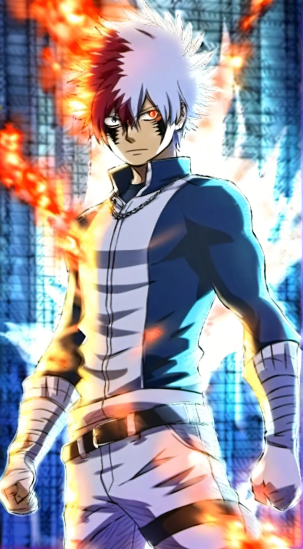 ai character: Shoto Todoroki background