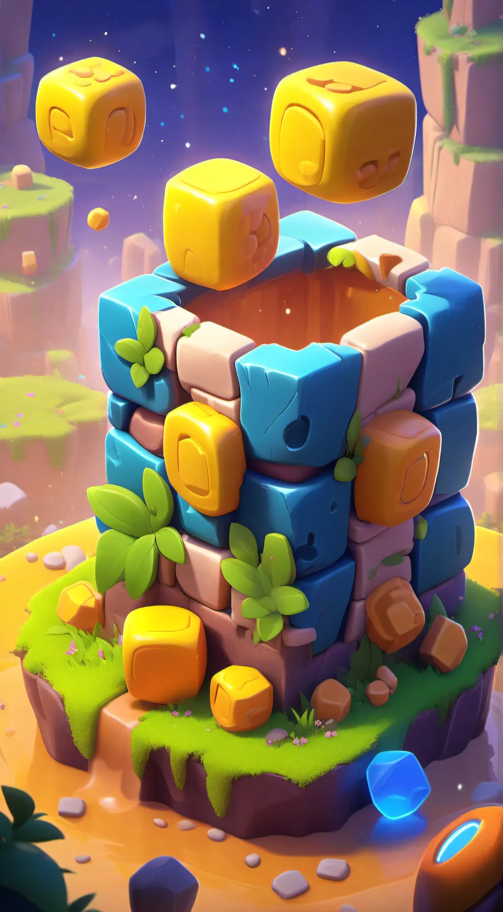 ai character: 💛Geometry Dash💛 background