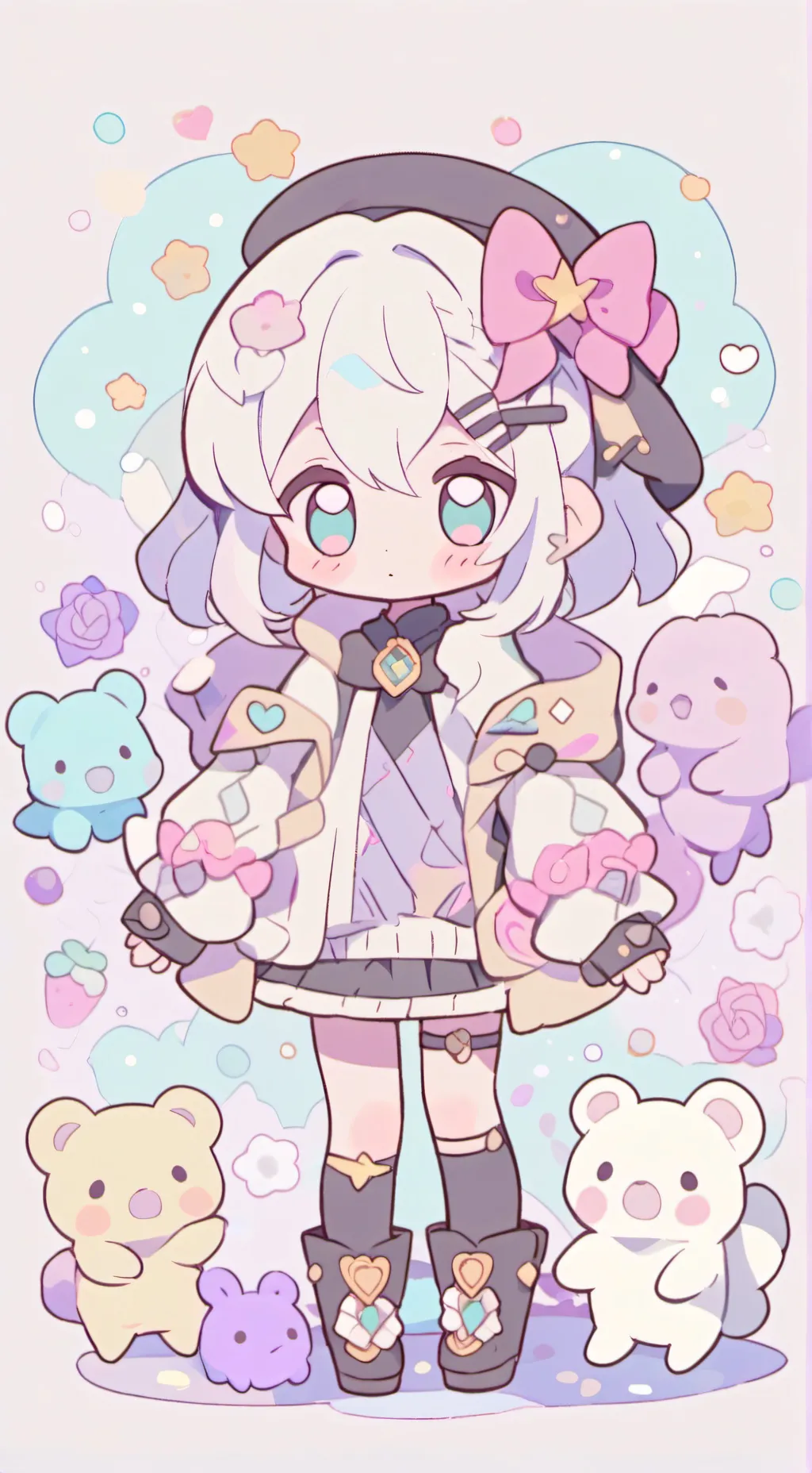 ai character: Mizuiro Izura  background
