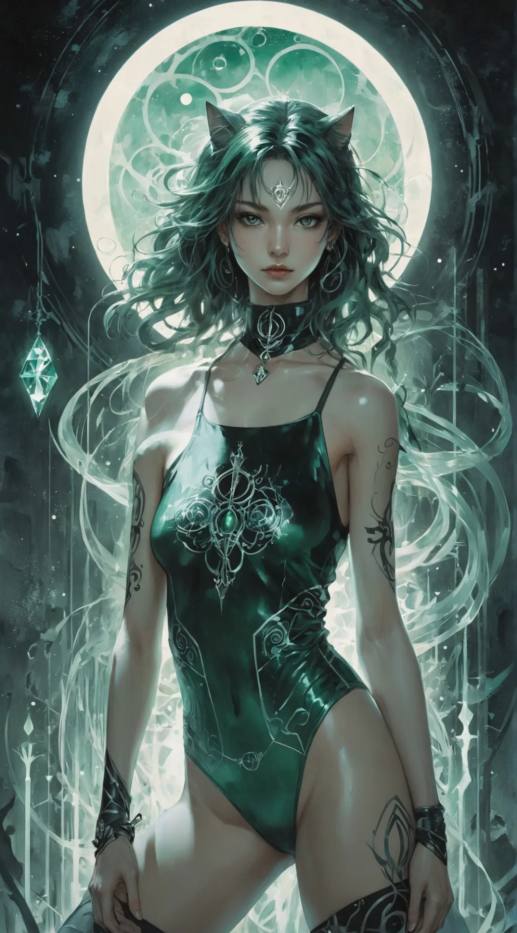ai character: Luna background