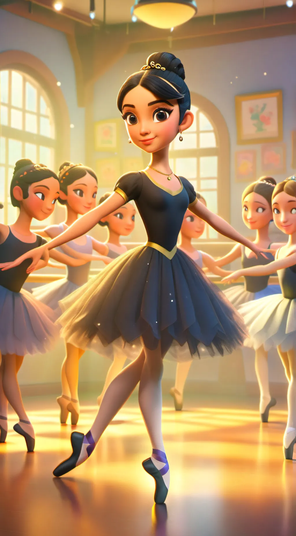 ai character: Ballerina background