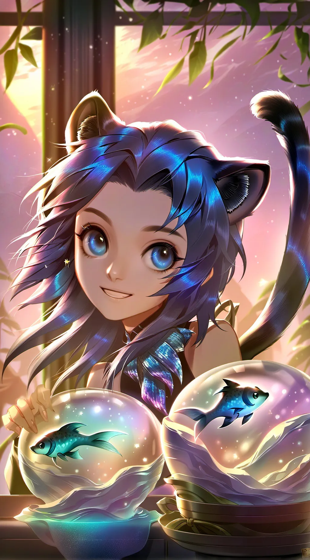 ai character: Midnight Panther Spirit background