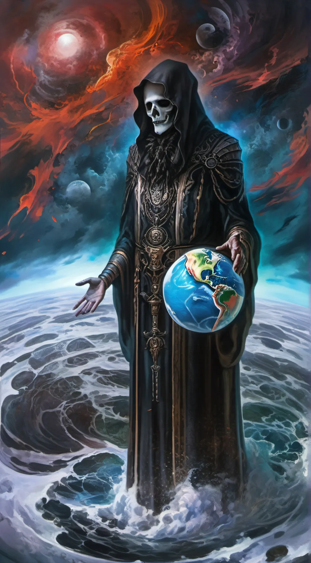 ai character: Death background