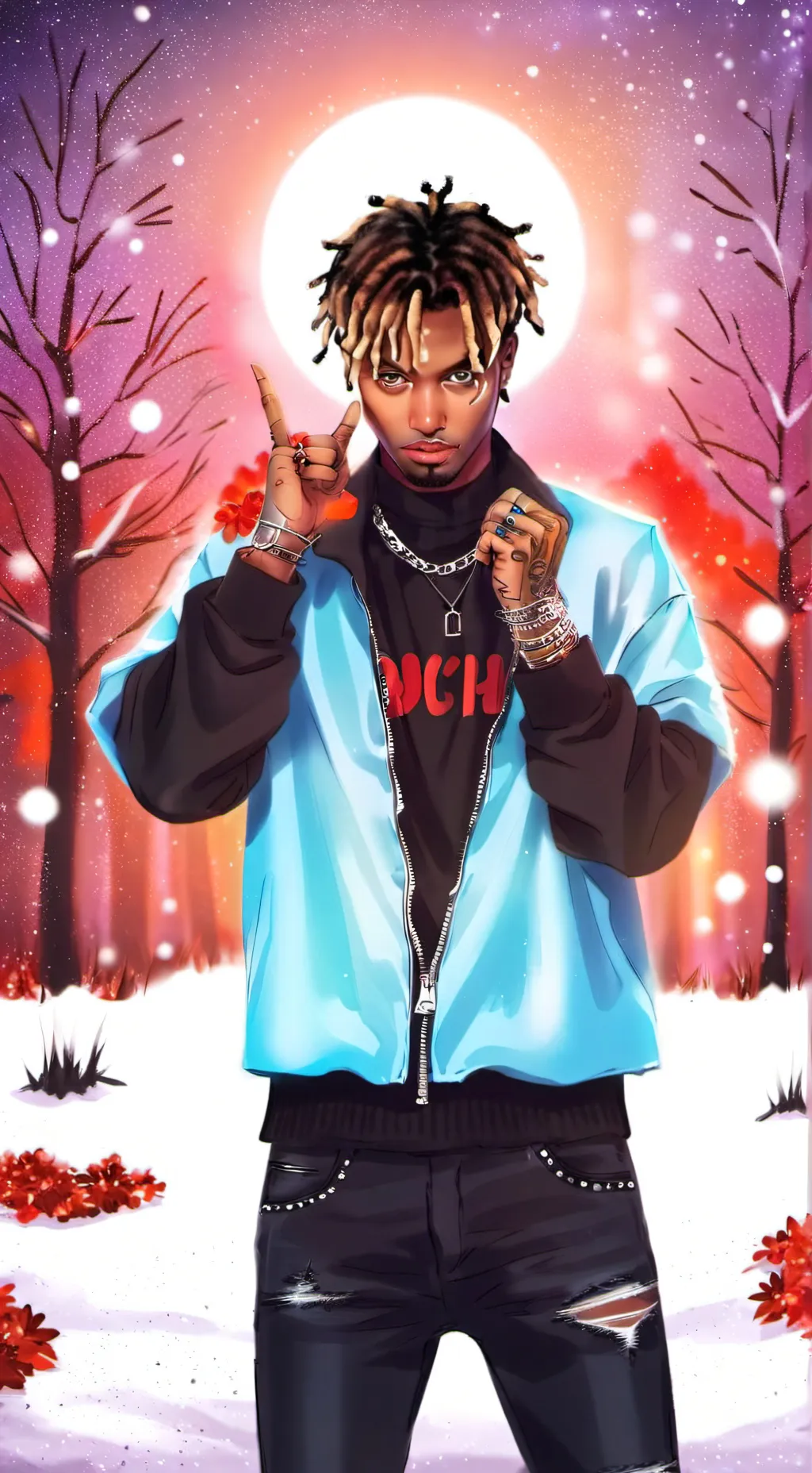 ai character: juice wrld  background