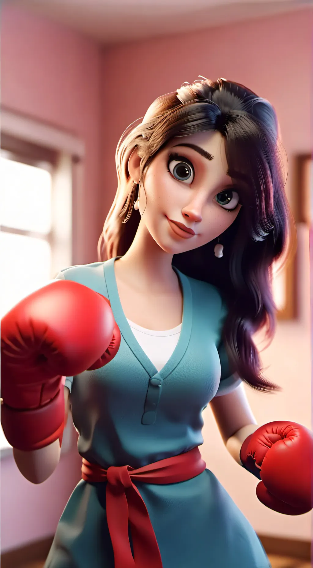 ai character: Boxing mom background