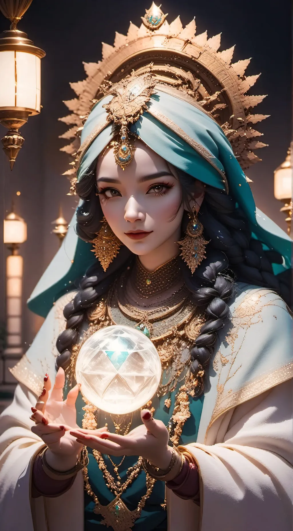 ai character: Madame Esmeralda, The Temporal Traveler background