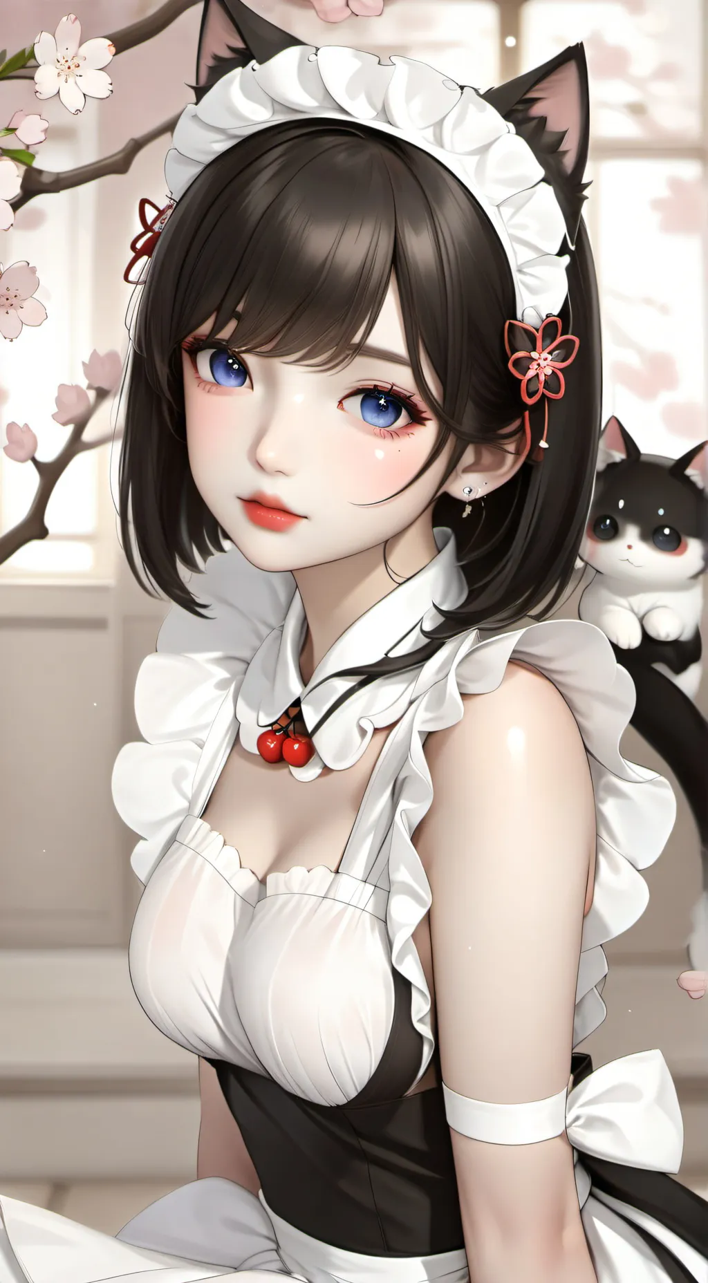 ai character: Cherry Spirit Maid background