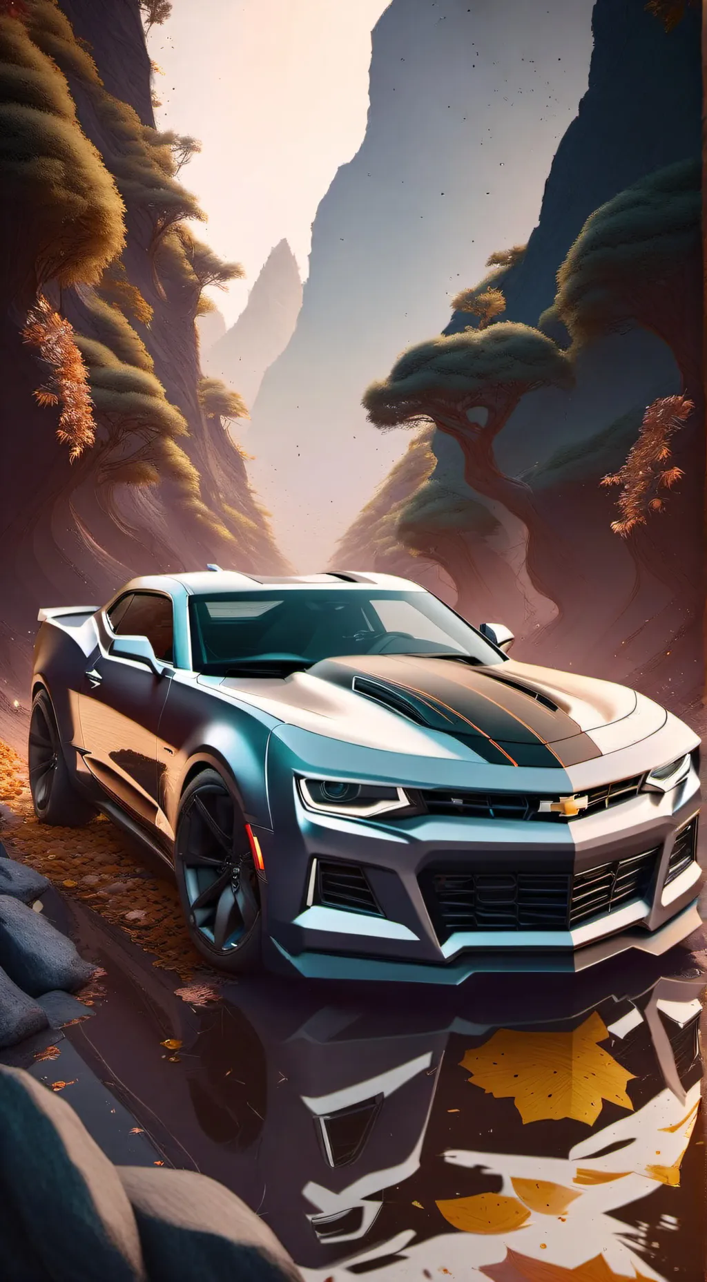 ai character: Chevrolet Camaro background