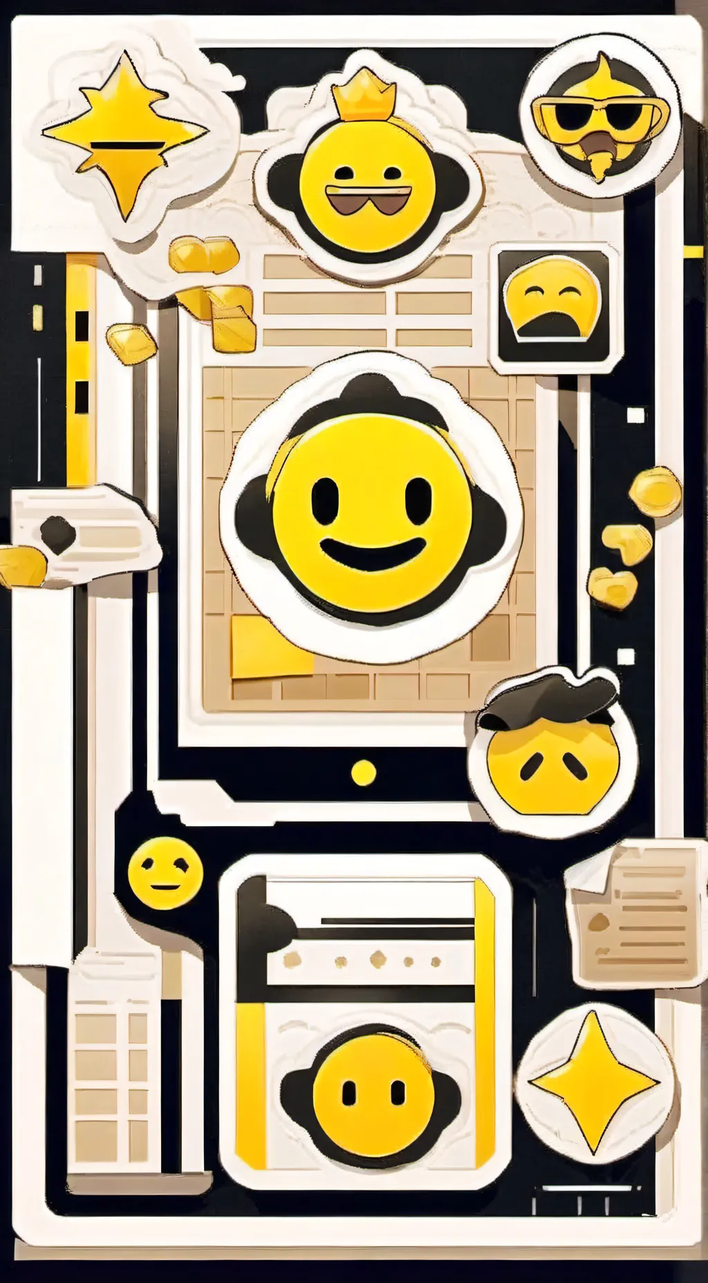 ai character: sus emoji background