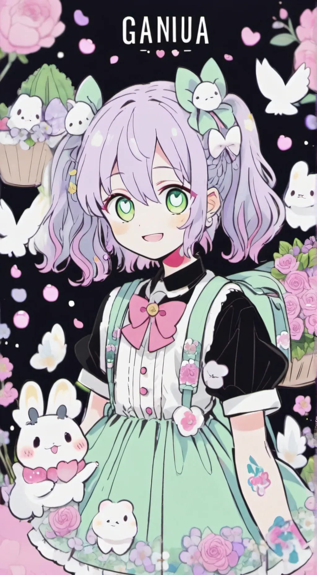 ai character: tokito y mitsuri background