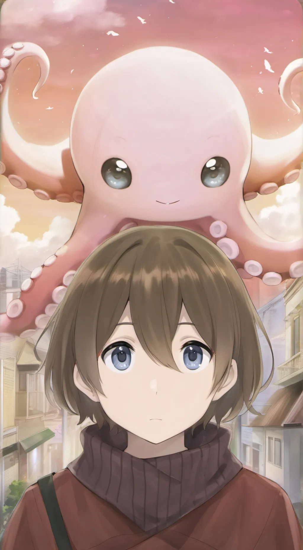 ai character: Octopie Emerge  background