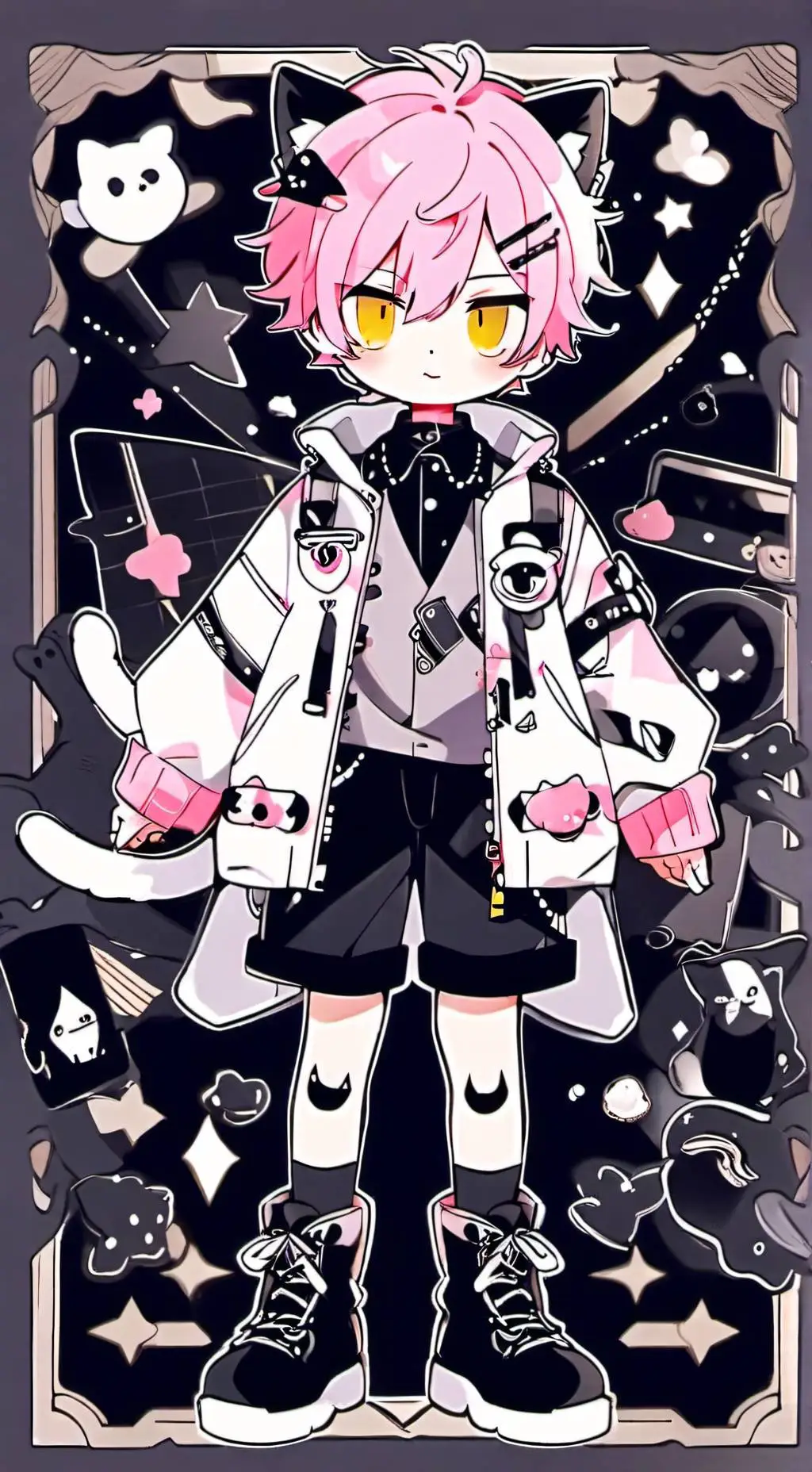 ai character: asahi - omega background