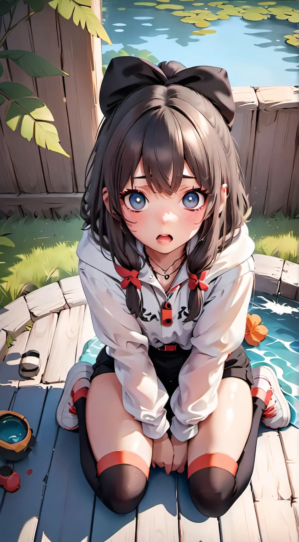 ai character: Микачка  background