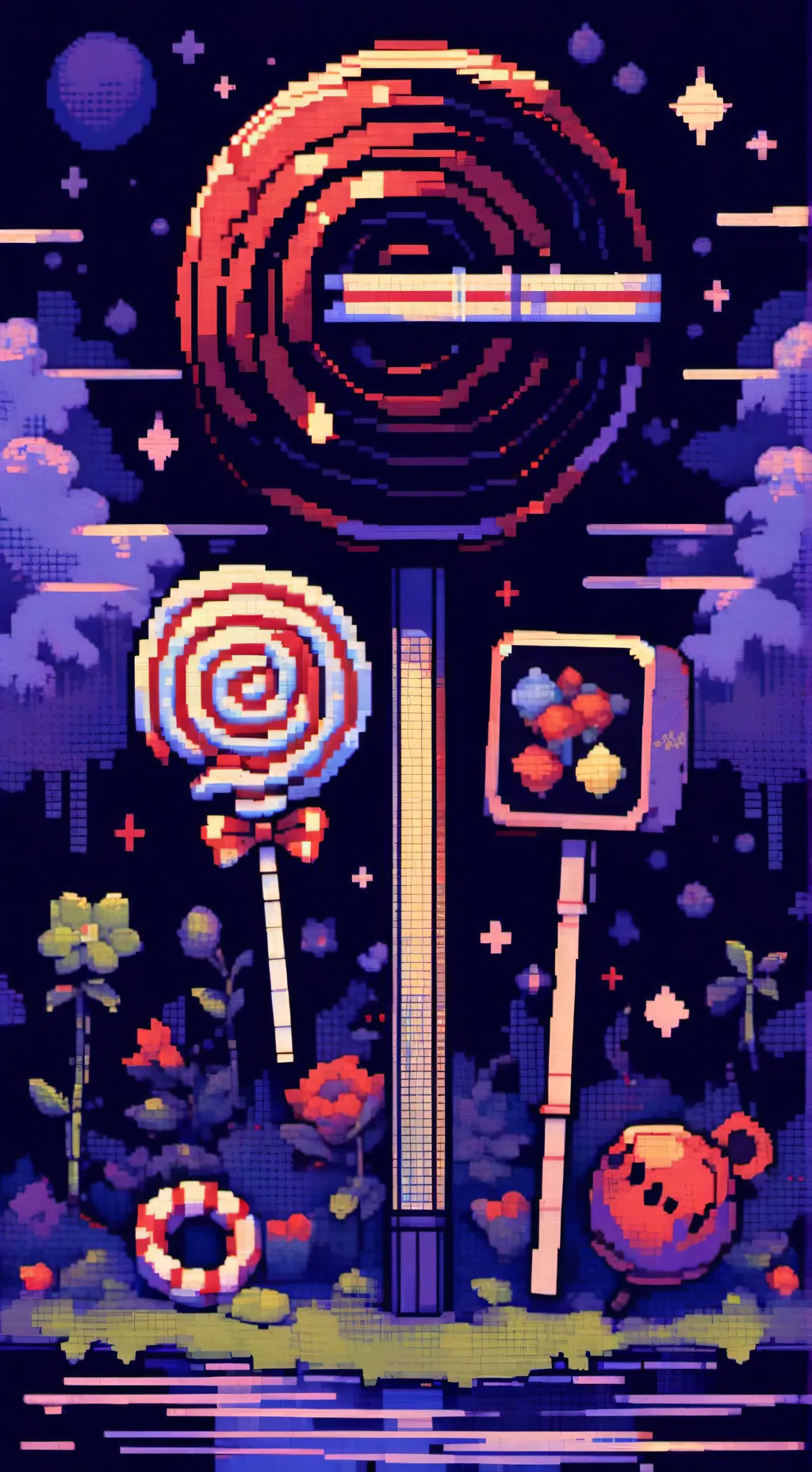 ai character: Lollipop background