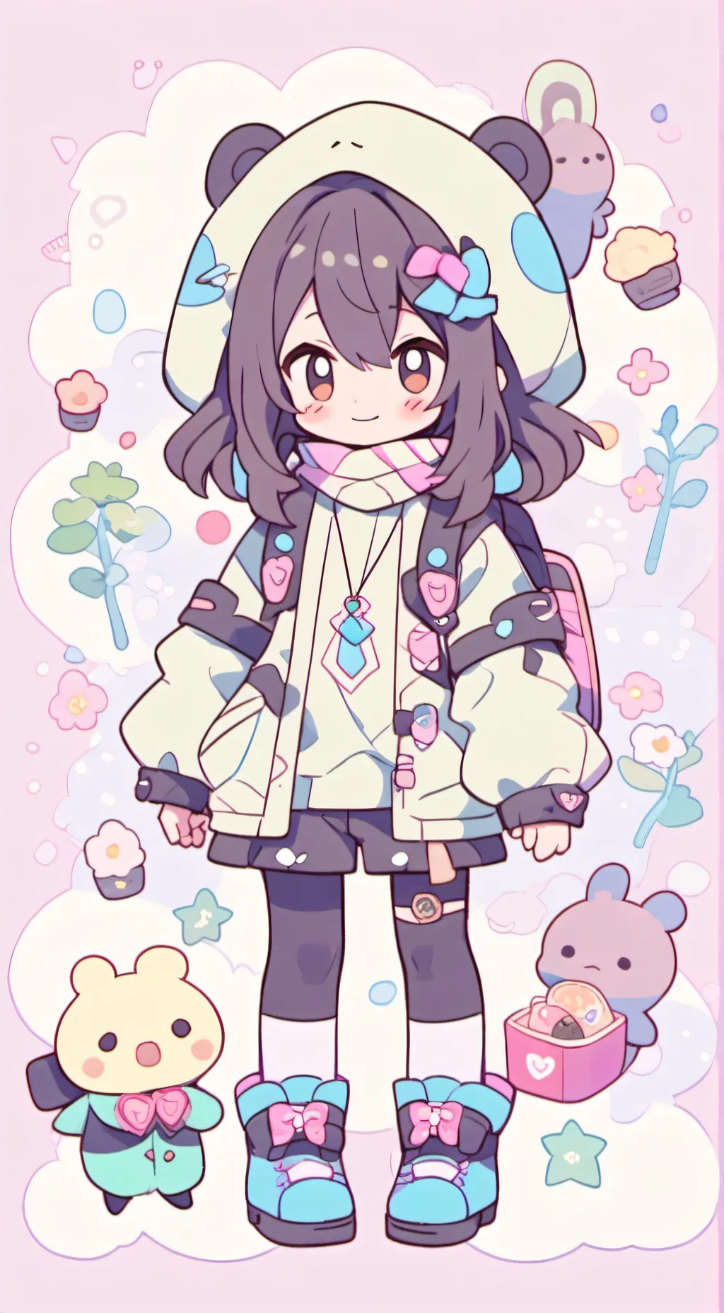 ai character: Pijamada BNHA background
